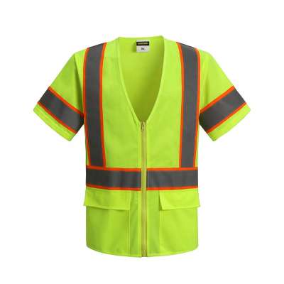 Road safety t-shirt 100% Polyester Reflective safety vest