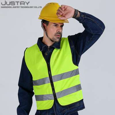 Cheap reflective safety vest wholesale class 2 safety vest with zipper